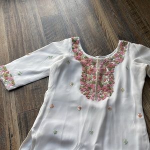 Pure white salwaar suit